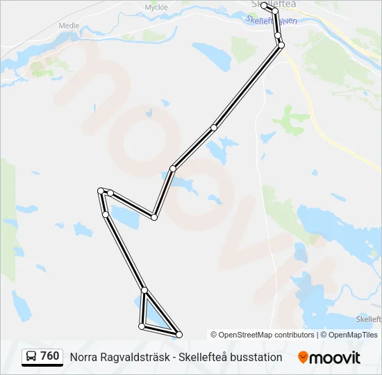 760 Bus Line Map