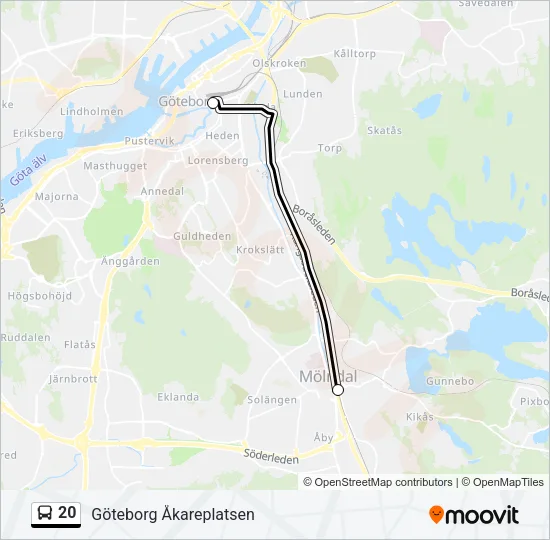 20 Bus Line Map