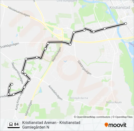 84 Bus Line Map