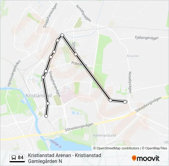 84 Bus Line Map