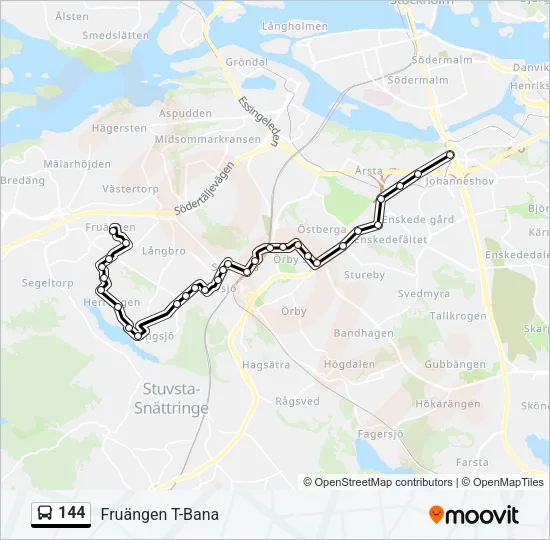 144 Bus Line Map