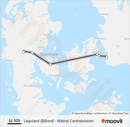 626 Bus Line Map