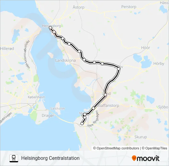 PÅGATÅGEN Train Line Map