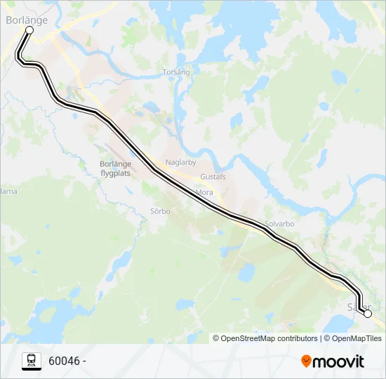 BORLÄNGE CENTRAL - SÄTER STATION Train Line Map