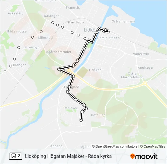 2 Bus Line Map