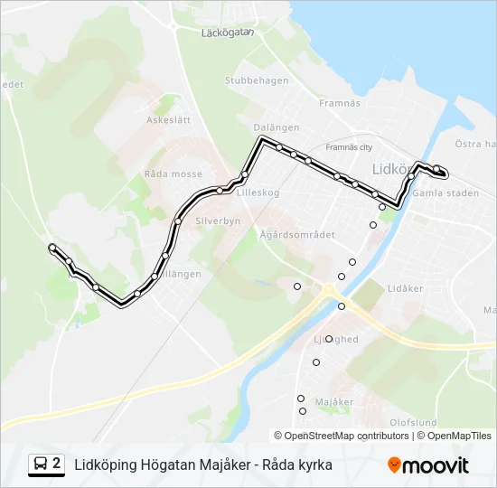 2 Bus Line Map