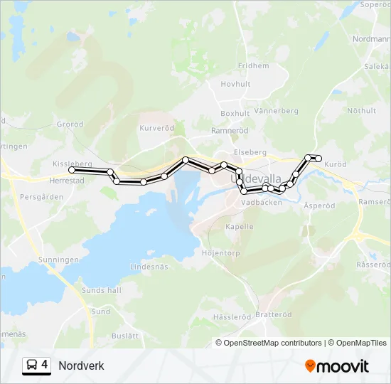 4 Bus Line Map