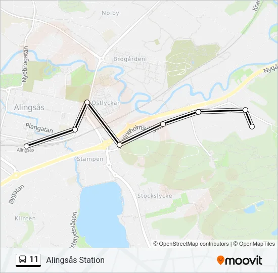 11 Bus Line Map