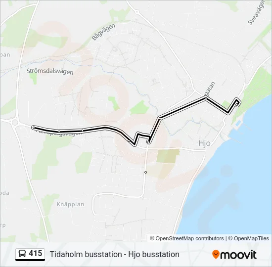 415 Bus Line Map