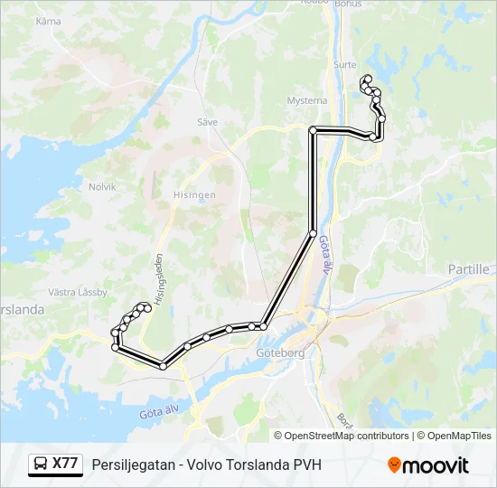 X77  Line Map