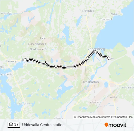 37 Bus Line Map