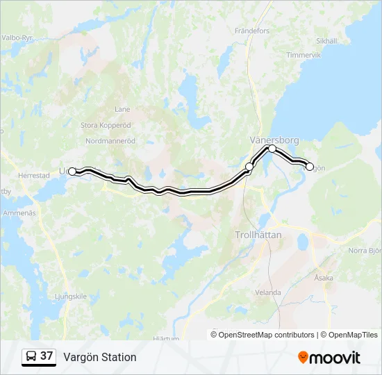 37 Bus Line Map