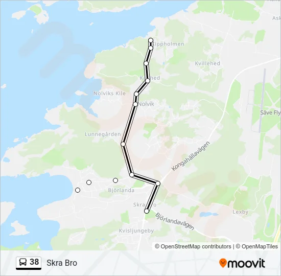 38 Bus Line Map