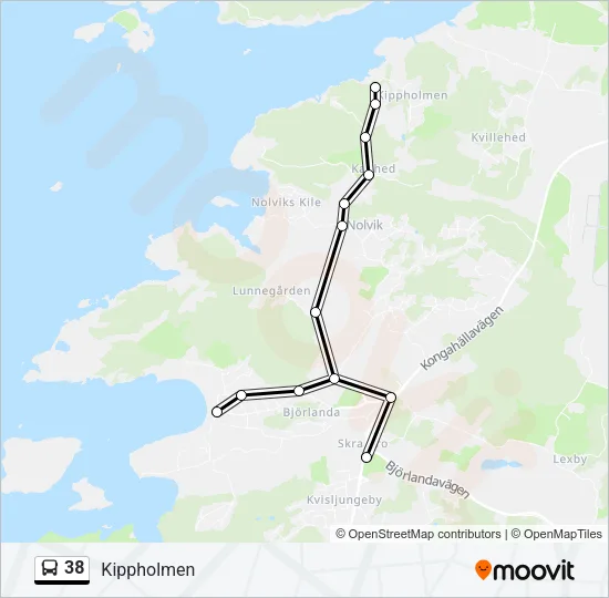 38 Bus Line Map