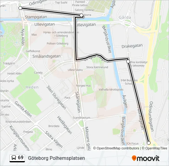 69 Bus Line Map