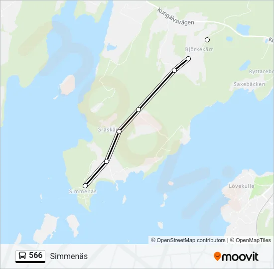 566 Bus Line Map