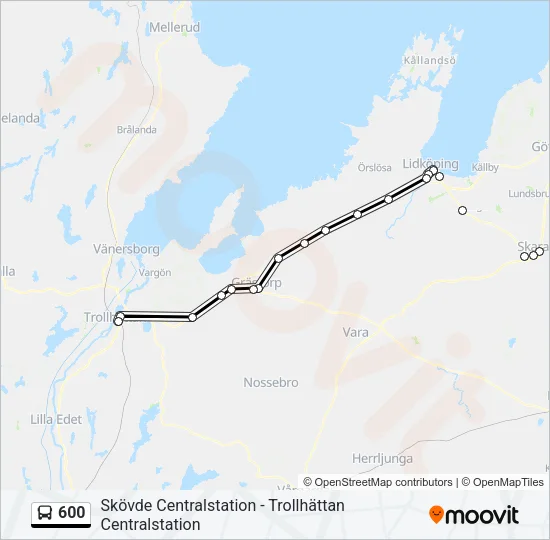 600 Bus Line Map