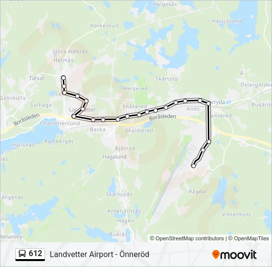 612 Bus Line Map