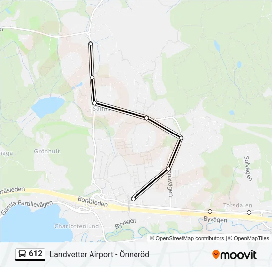 612 Bus Line Map