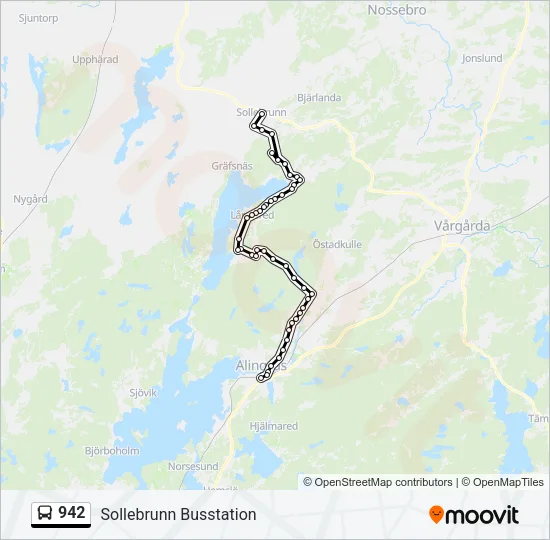 942 Bus Line Map