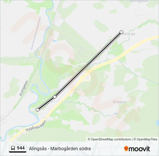 944 Bus Line Map