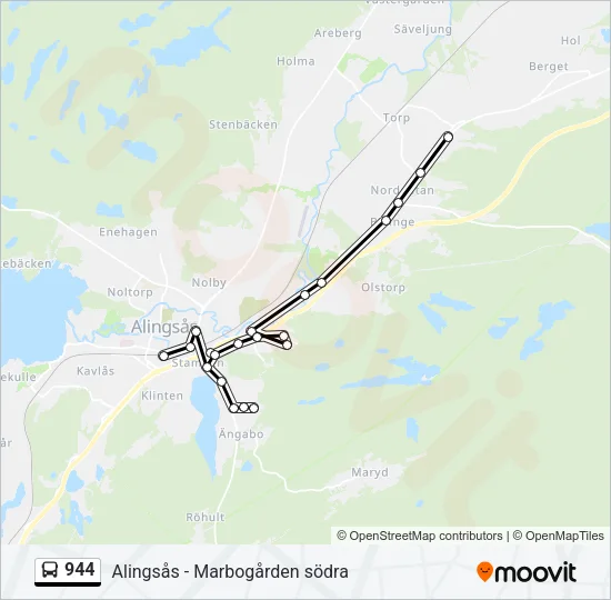 944 Bus Line Map