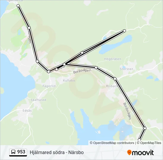 953 Bus Line Map
