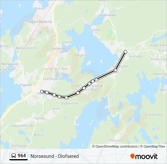 964 Bus Line Map