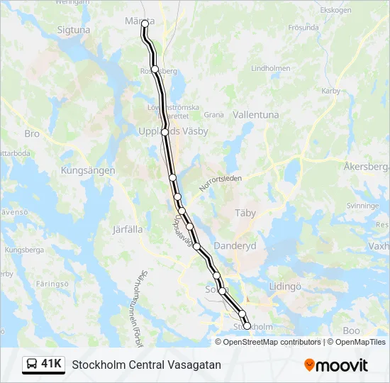 41K Bus Line Map