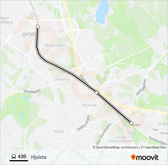 43D Bus Line Map