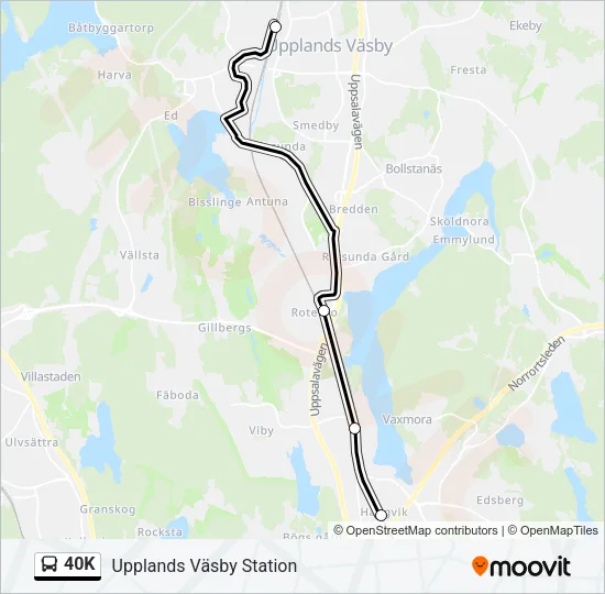 40K Bus Line Map
