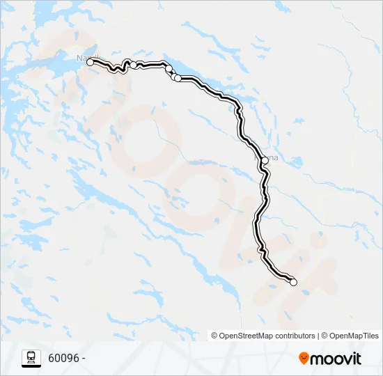 GÄLLIVARE C/RESECENTRUM - NARVIK STATION Train Line Map
