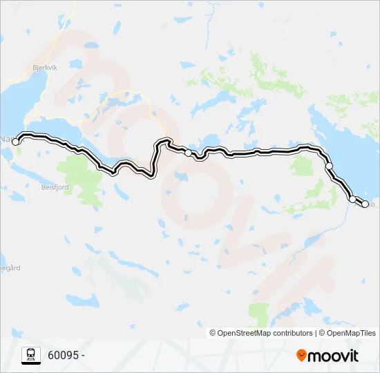 GÄLLIVARE C/RESECENTRUM - NARVIK STATION Train Line Map