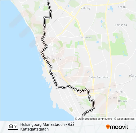 9 Bus Line Map