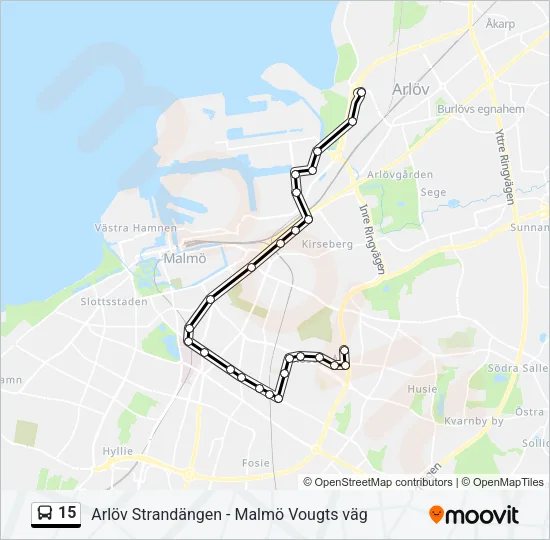 15 Bus Line Map