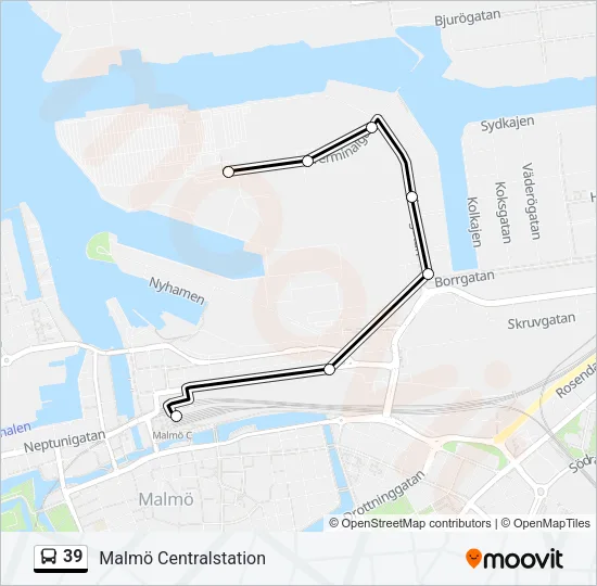 39 Bus Line Map