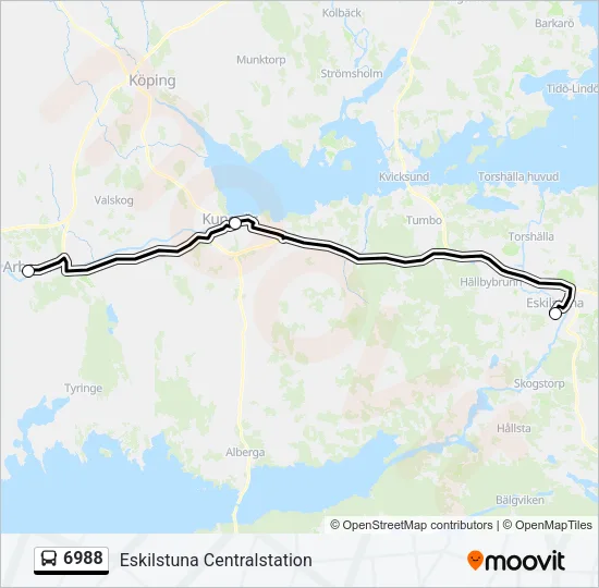 6988 Bus Line Map