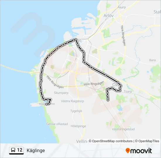 12 Bus Line Map