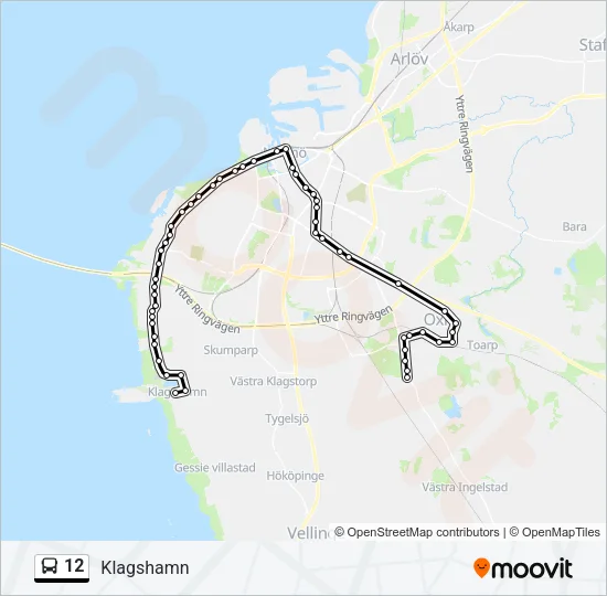 12 Bus Line Map