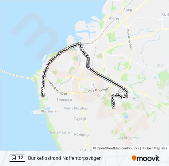 12 Bus Line Map
