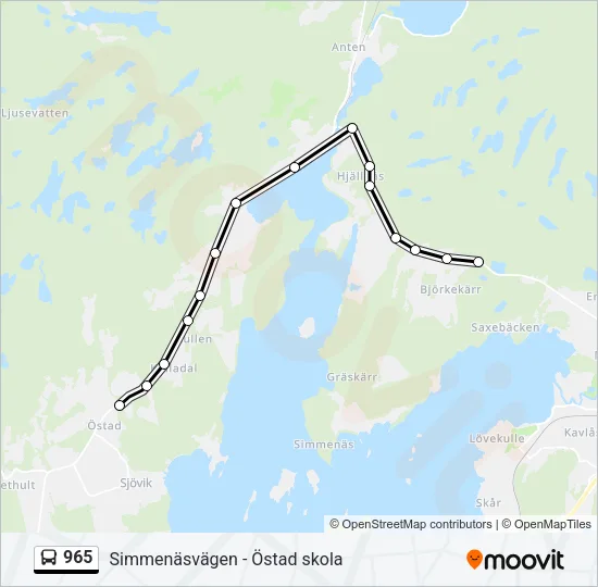 965 Bus Line Map