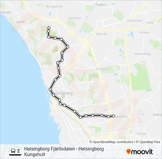 2 Bus Line Map