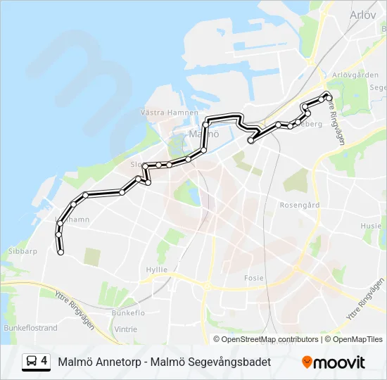 4 Bus Line Map