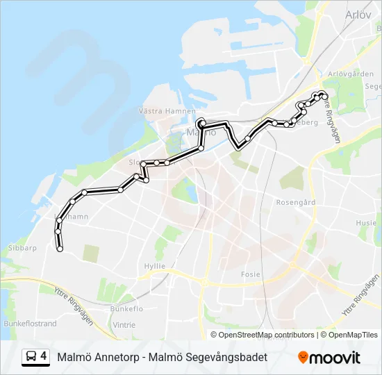 4 Bus Line Map
