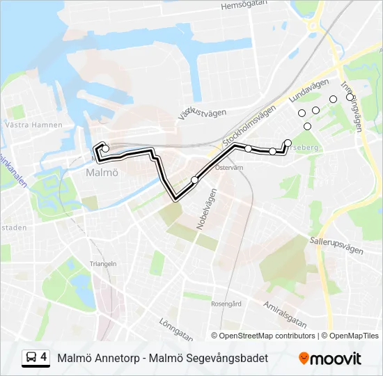 4 Bus Line Map