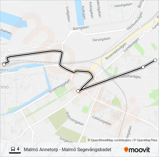 4 Bus Line Map