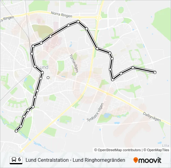 6 Bus Line Map