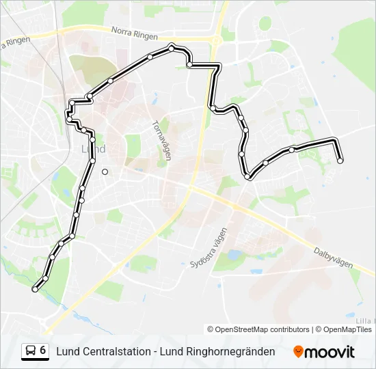 6 Bus Line Map