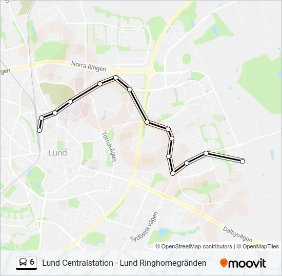 6 Bus Line Map