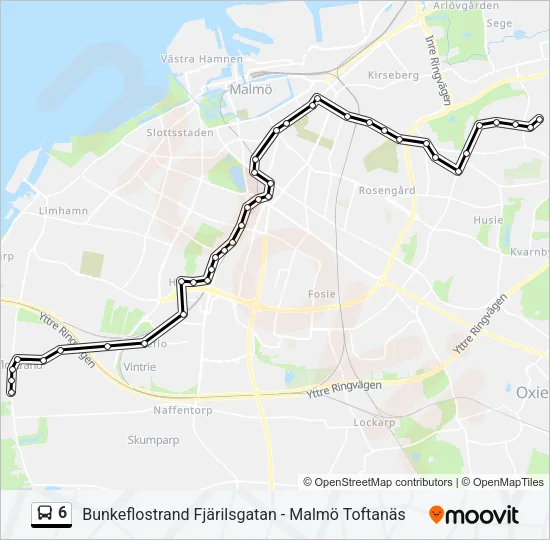 6 Bus Line Map